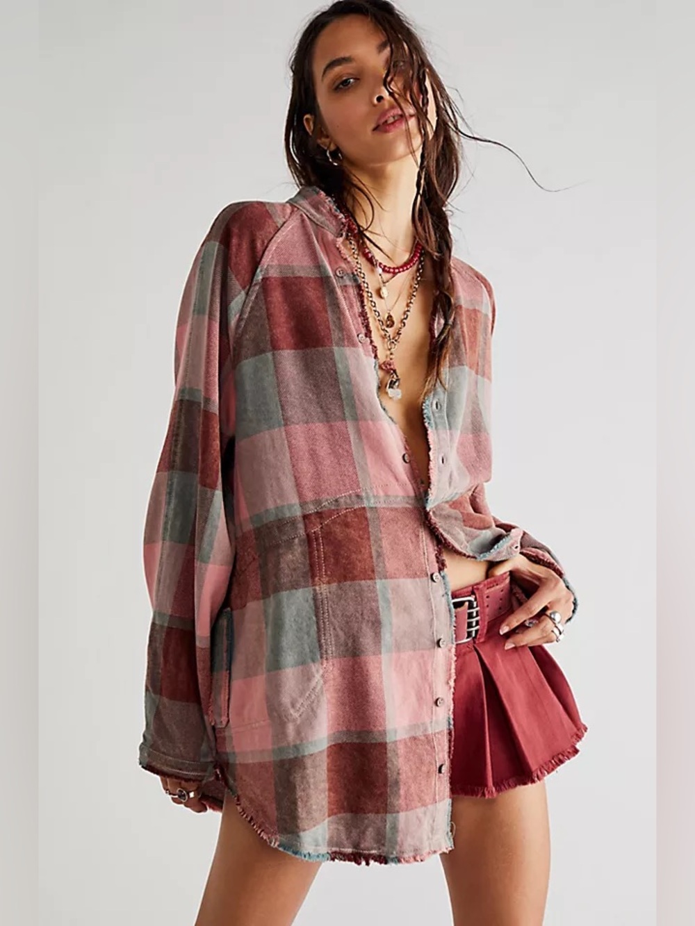 Free People Plaid Shirt